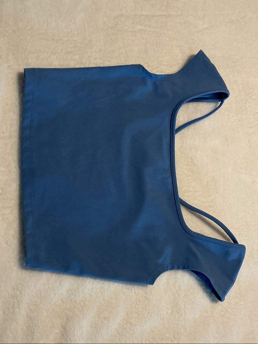 wild fable Blue One-Shoulder Crop Top with Double Strap